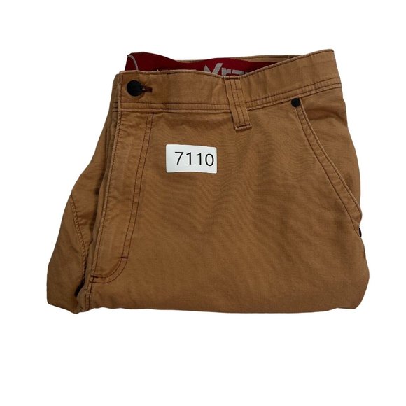 WRANGLER Pants Men's 40x32 5-Pocket Canvas Cotton Straight Leg Zip Closure Brown - Picture 11 of 11